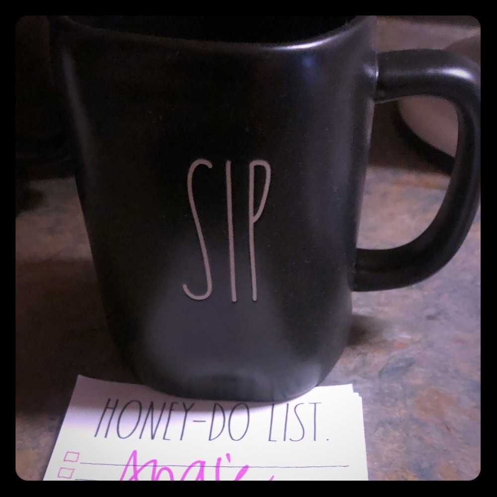 Rae Dunn Black ‘sip’ mug